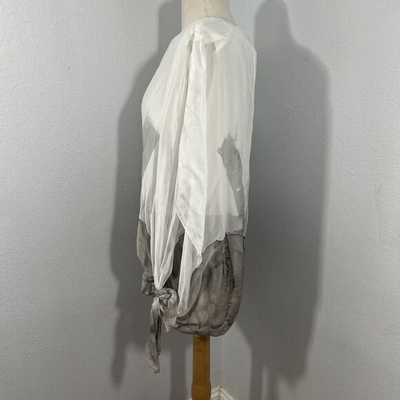 Bella Amore Blouse Womens S Or M Tie Dye Flowy Spring Summer Resort Top Italy - Picture 2 of 8